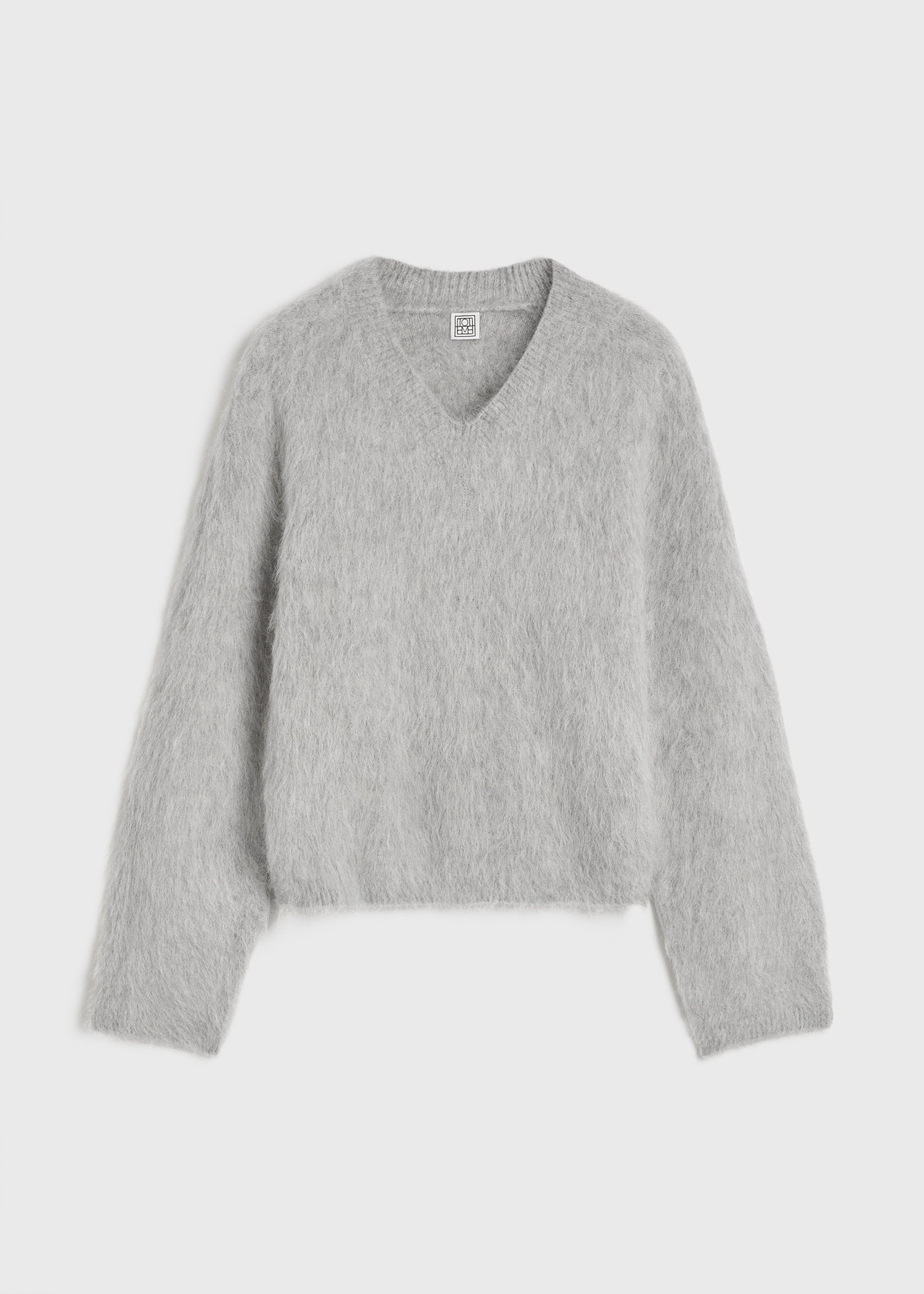 Petite alpaca-blend knit light grey melange - 1