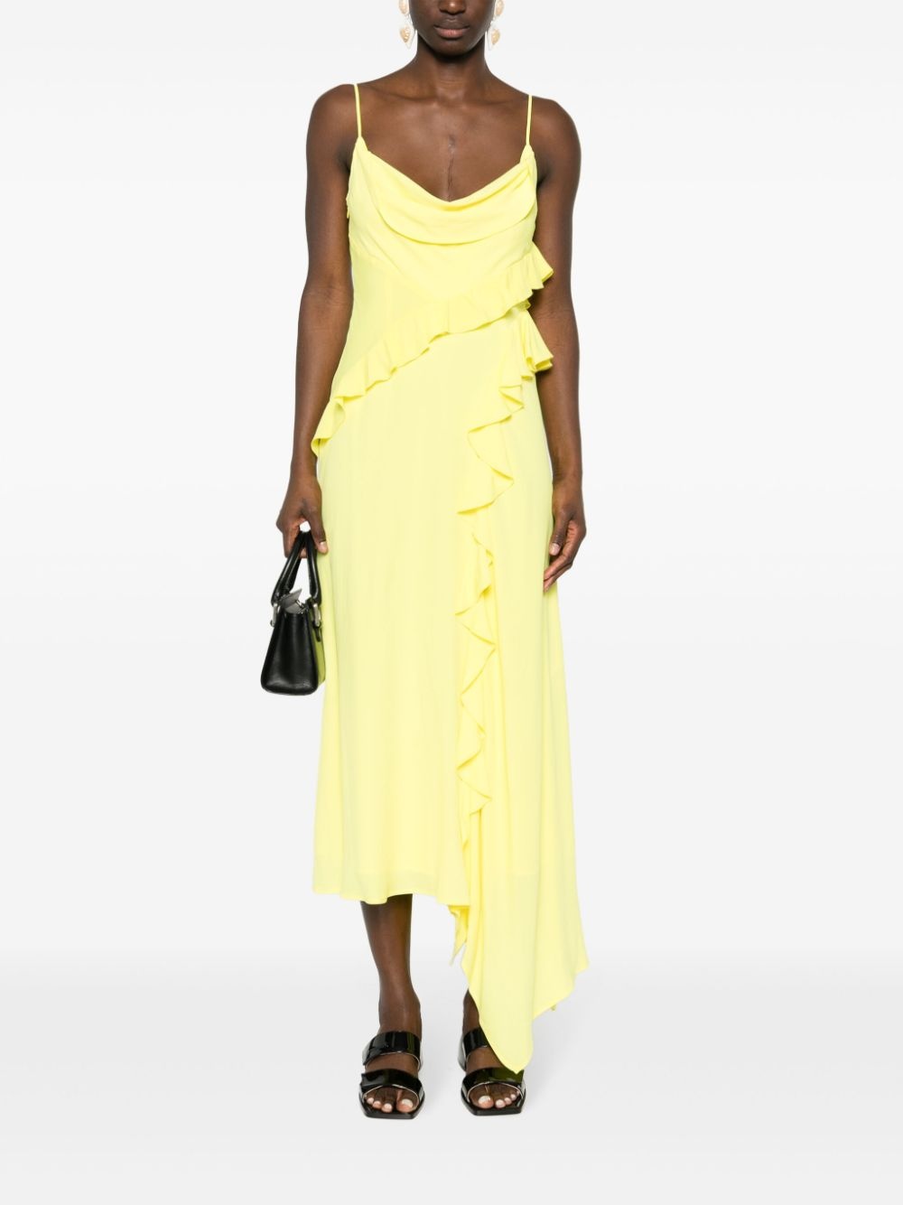 asymmetric ruffled dress - 2