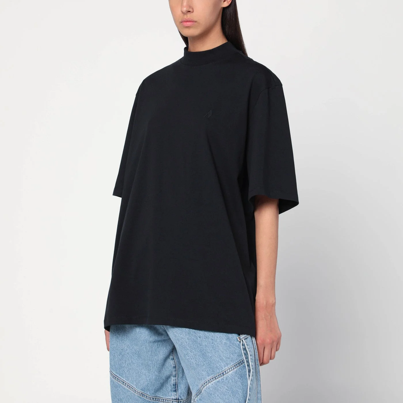 Black cotton T-shirt - 1