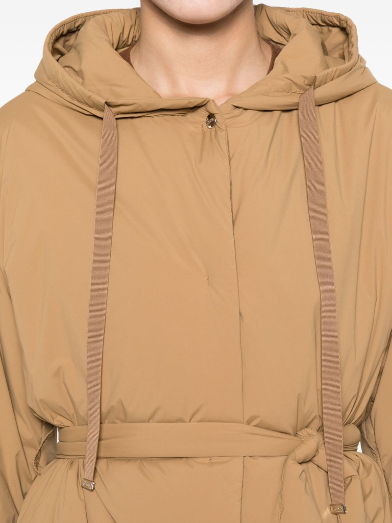 hooded tie-fastening jacket 5
