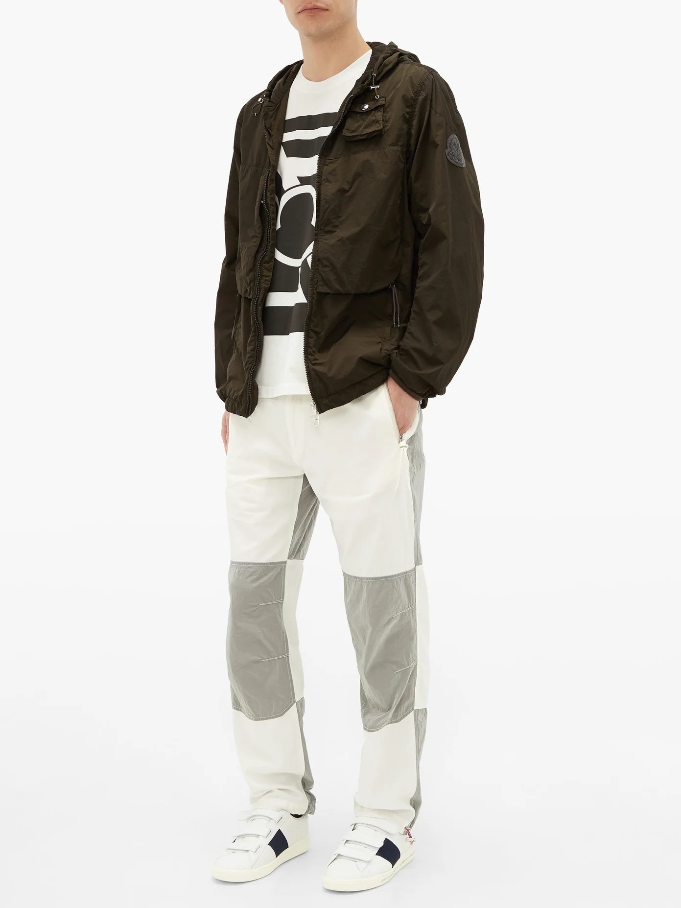 Panelled cotton track pants - 2