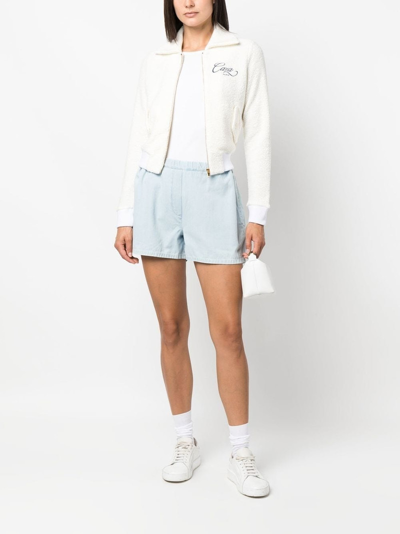 CASABLANCA embroidered-logo zip-fastening jacket outlook