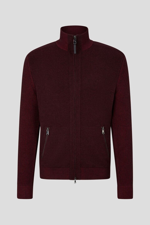 Alan Knit jacket in Bordeaux - 1
