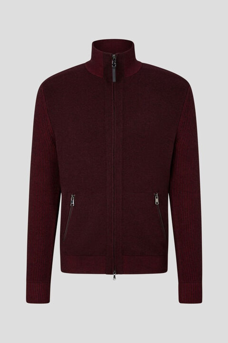 Alan Knit jacket in Bordeaux 1