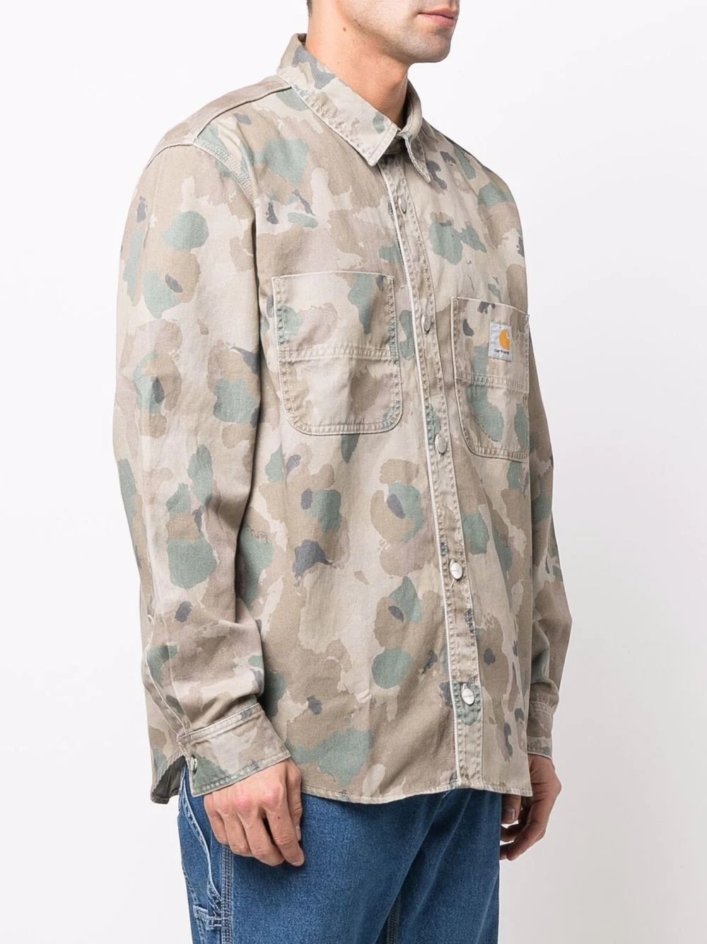 camouflage-print organic-cotton shirt - 3