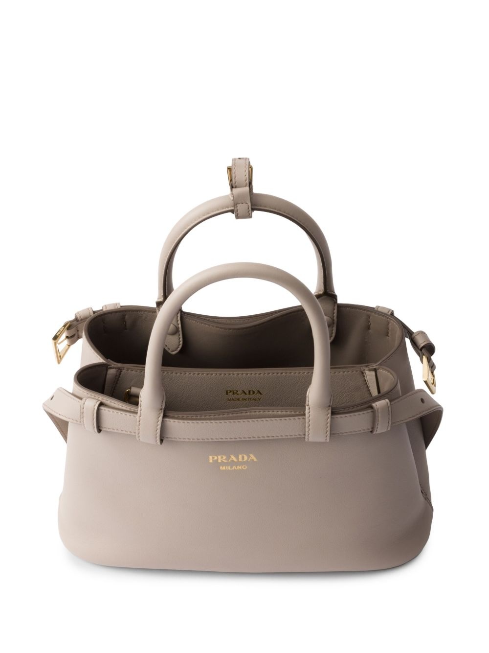 small belted leather handbag - 4