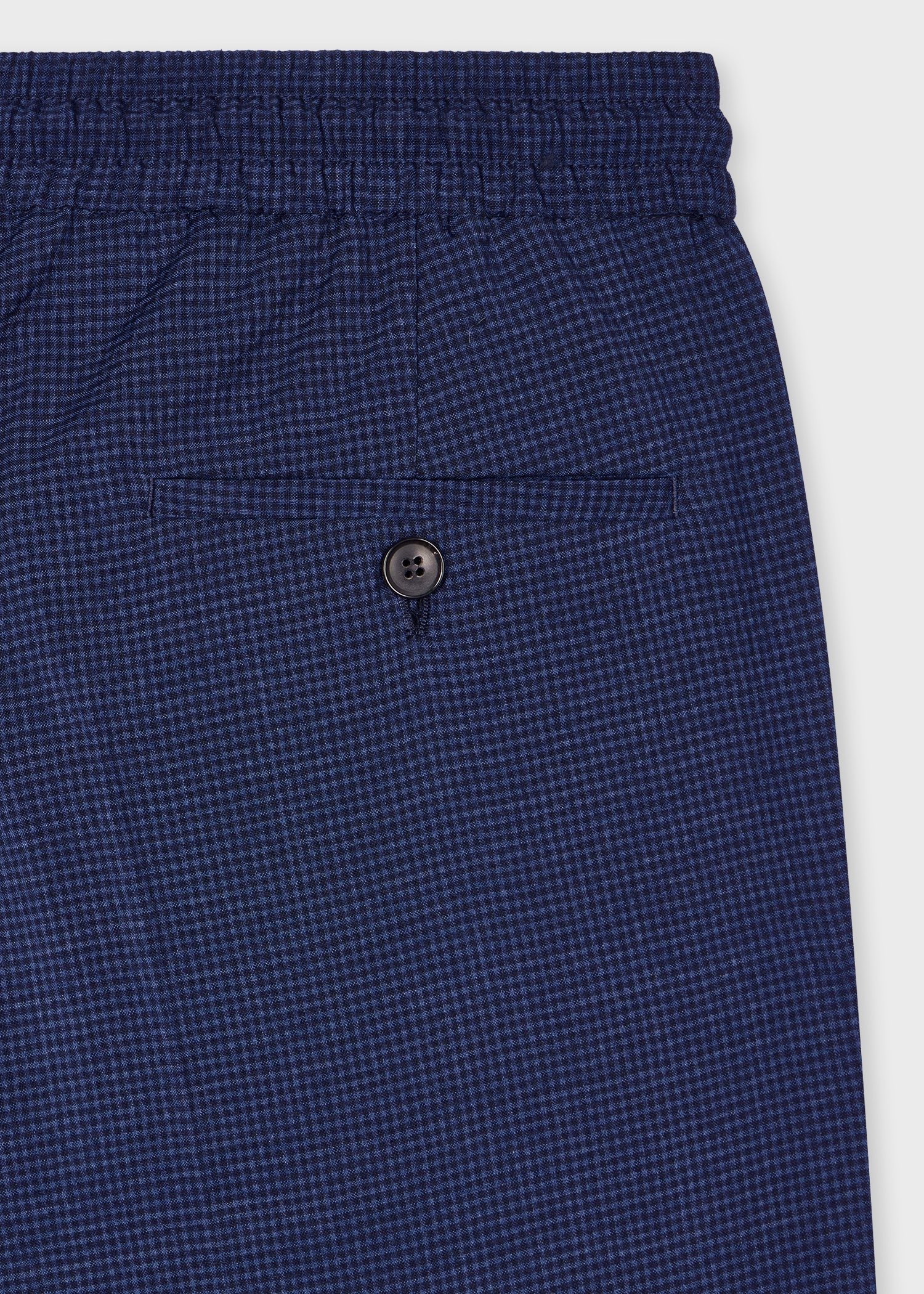 Navy Check Stretch-Wool Seersucker Co-Ord - 6