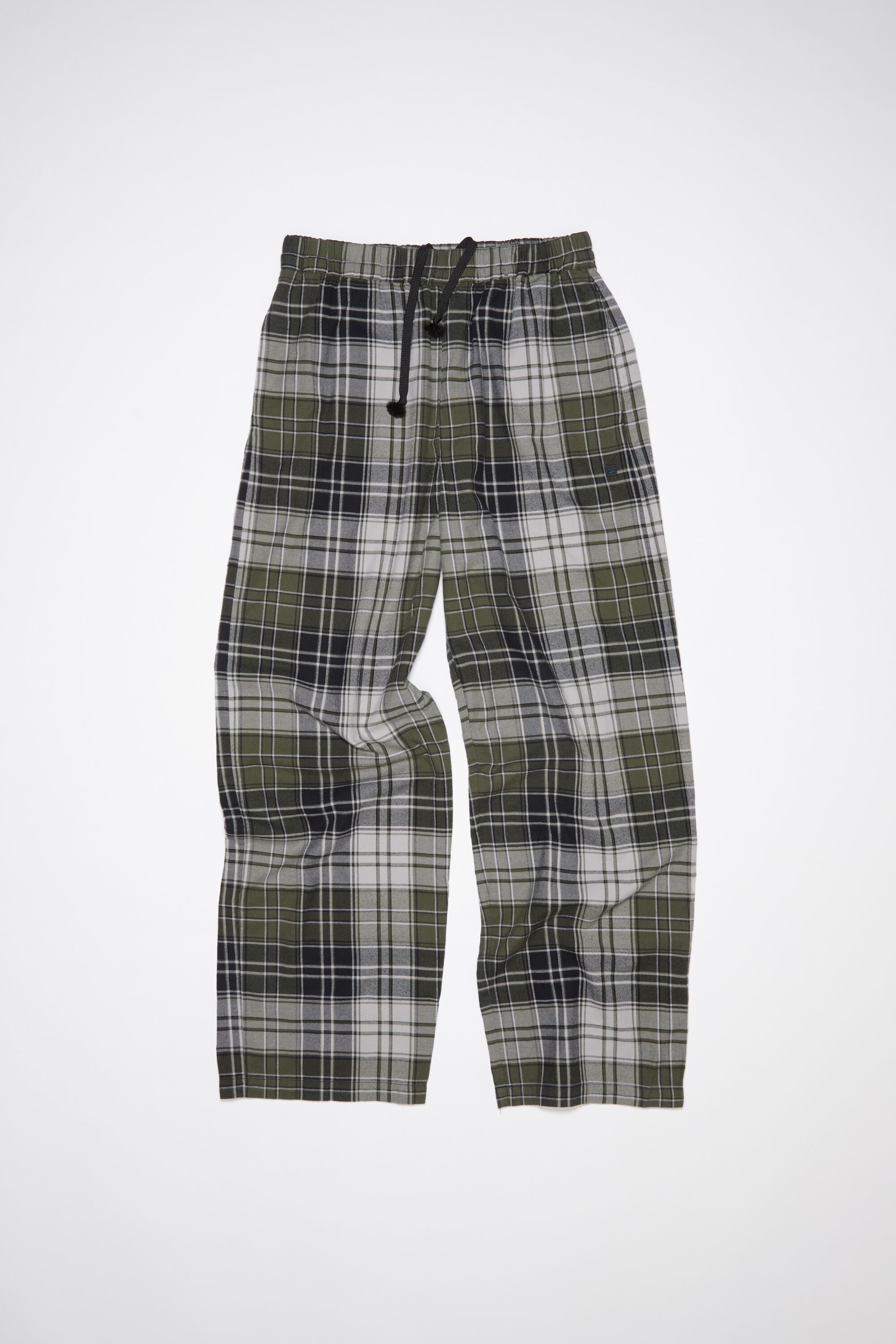 Flannel check trousers - Grey/Dark Green - 6