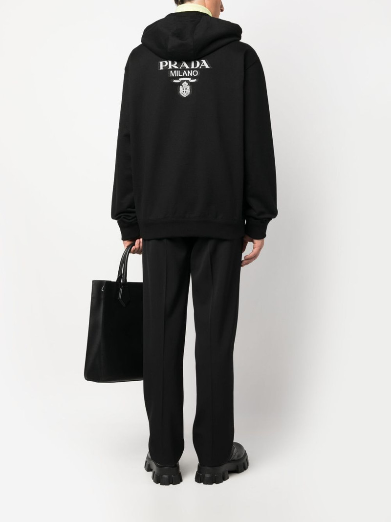 Prada Re-Nylon logo-print hoodie outlook