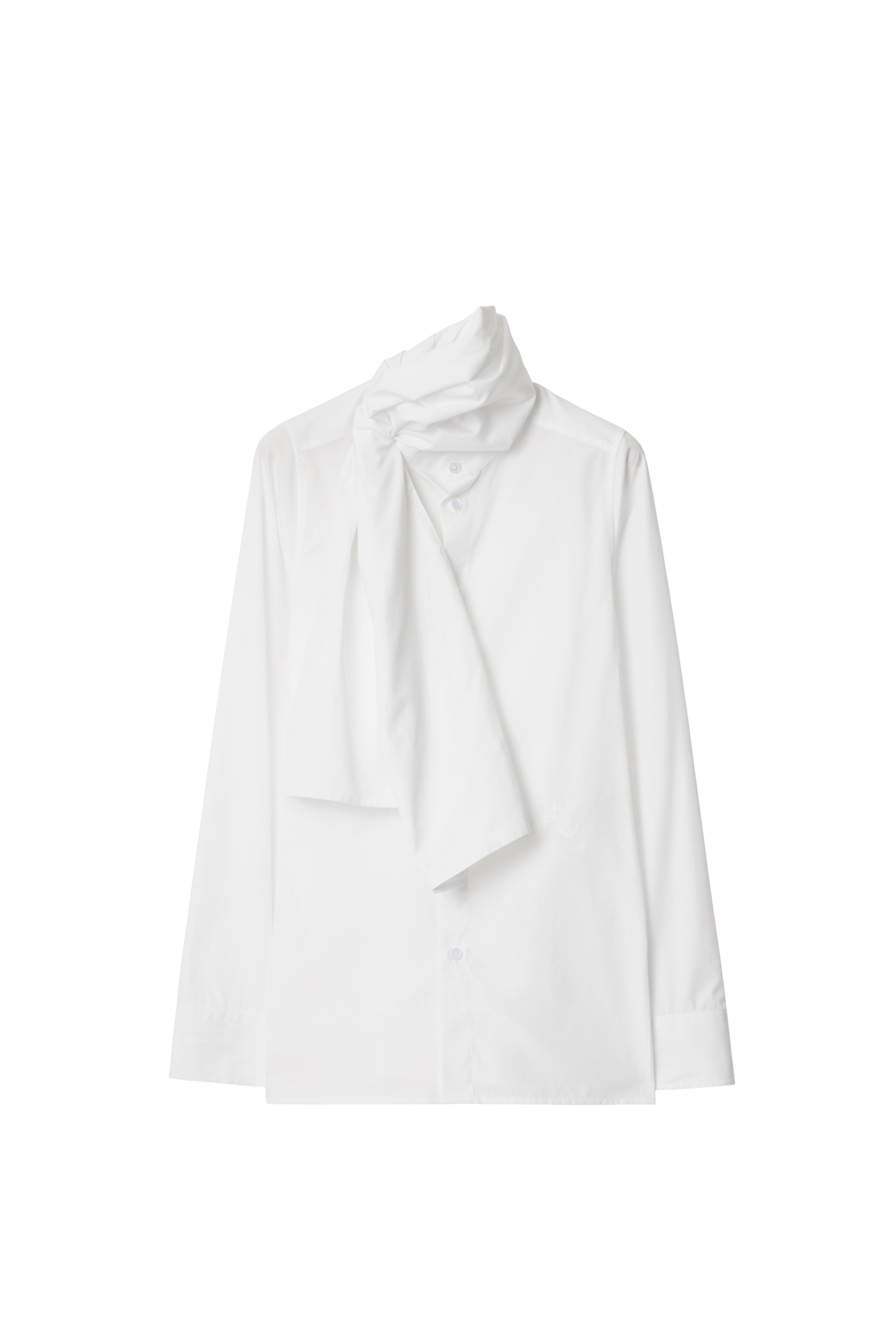 burberry Cotton Scarf Shirt in Optic White at Nordstrom - 2