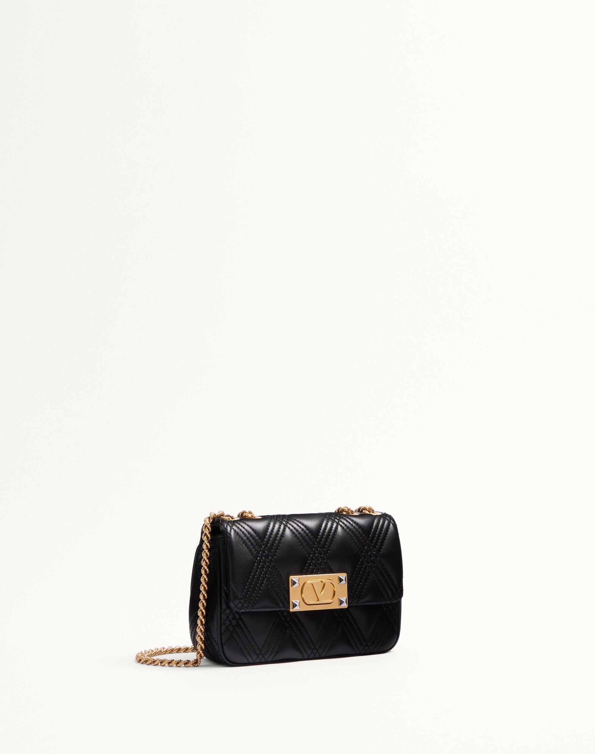 VALENTINO GARAVANI QUILTIE 67 SMALL SHOULDER BAG IN QUILTED NAPPA - 3