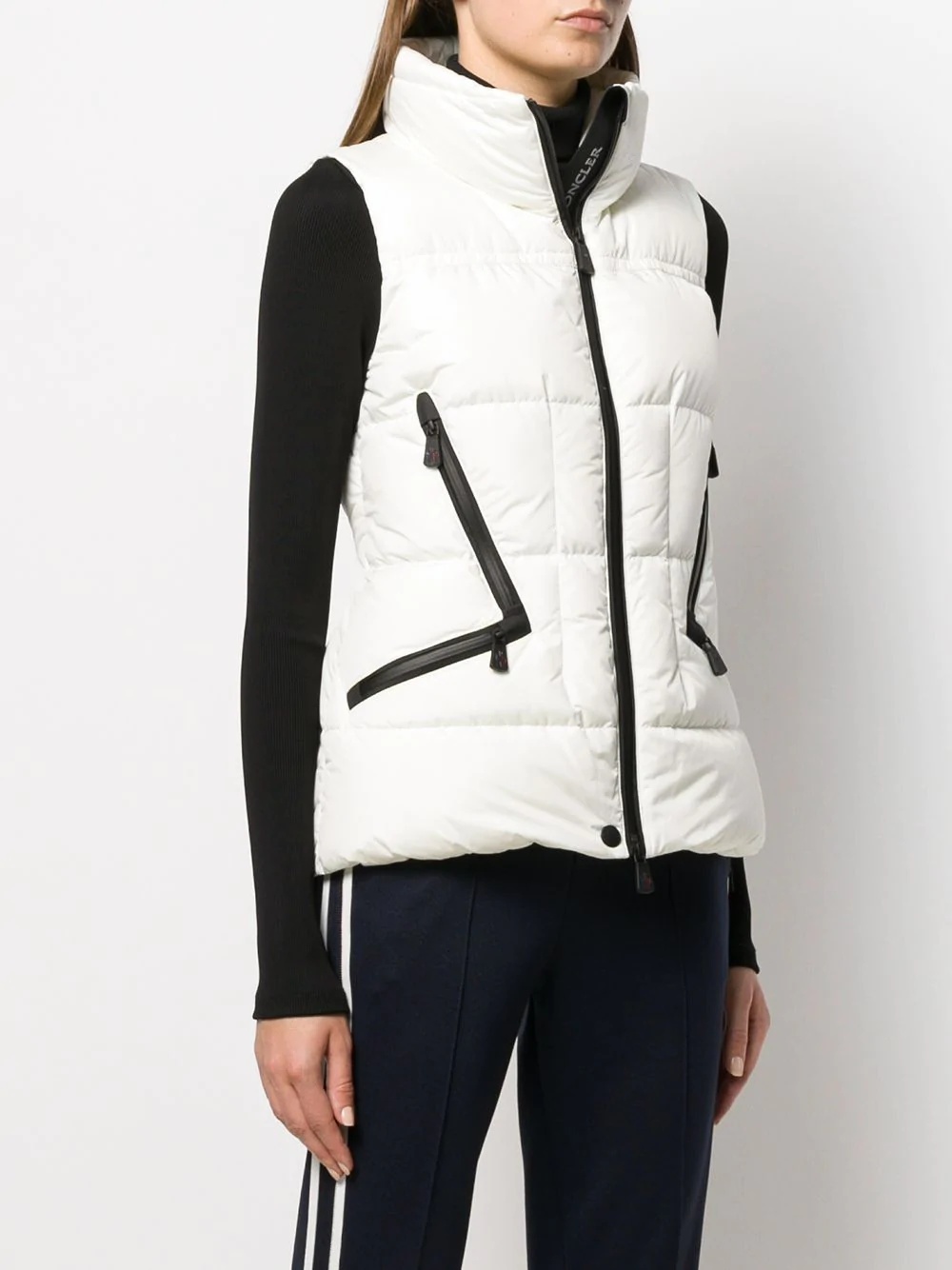 quilted high-neck gilet - 3