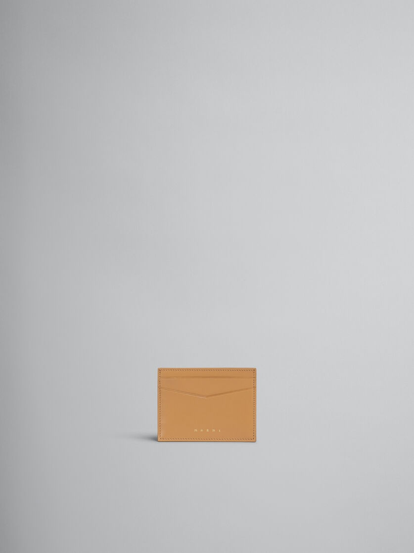 SAND LEATHER CARD CASE - 1