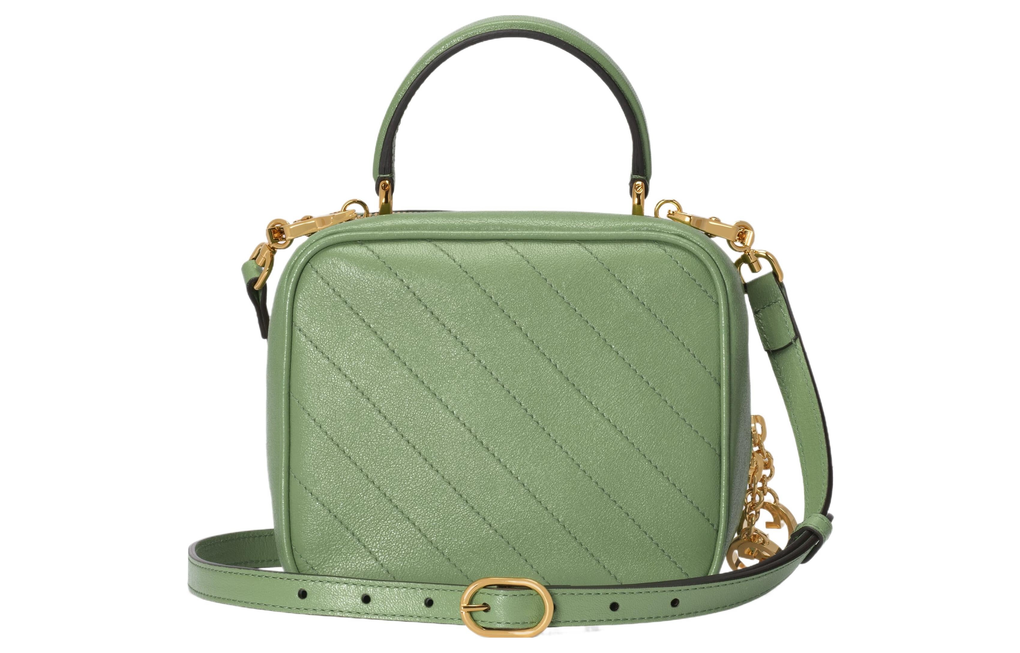 (WMNS) Gucci Blondie Top Handle Bag 'Green Soil Grass' 744434-1IV0G-3509 - 3