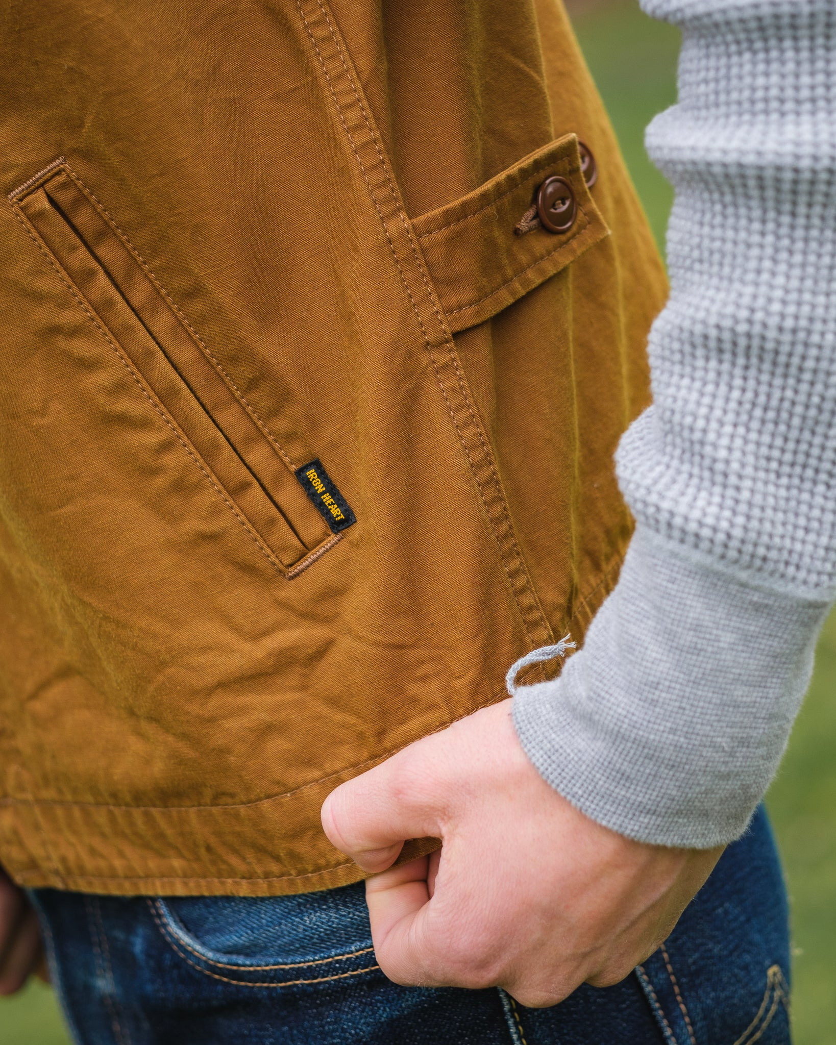 IHV-49-BRN 9oz Canvas Work Vest - Brown - 4