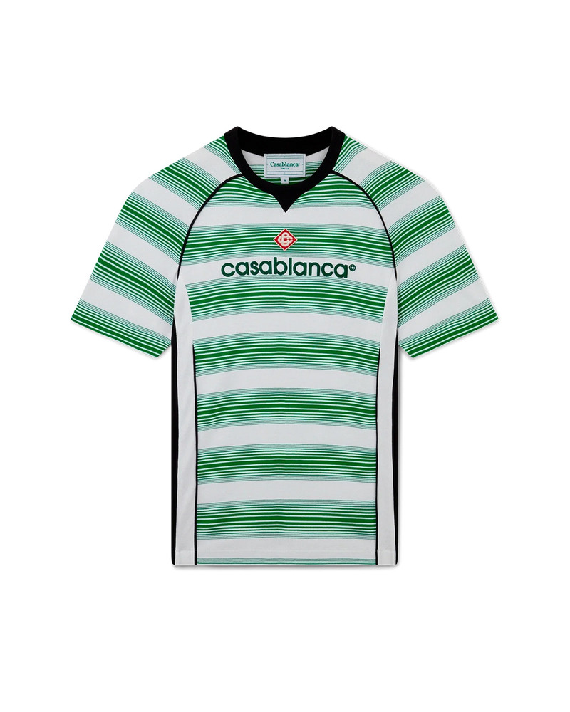 Gradient Stripe Panelled T-Shirt 1