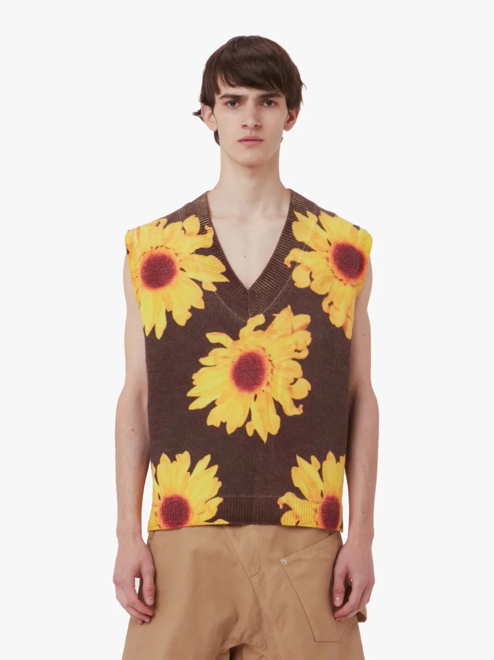 KNITTED PRINTED VEST - 2