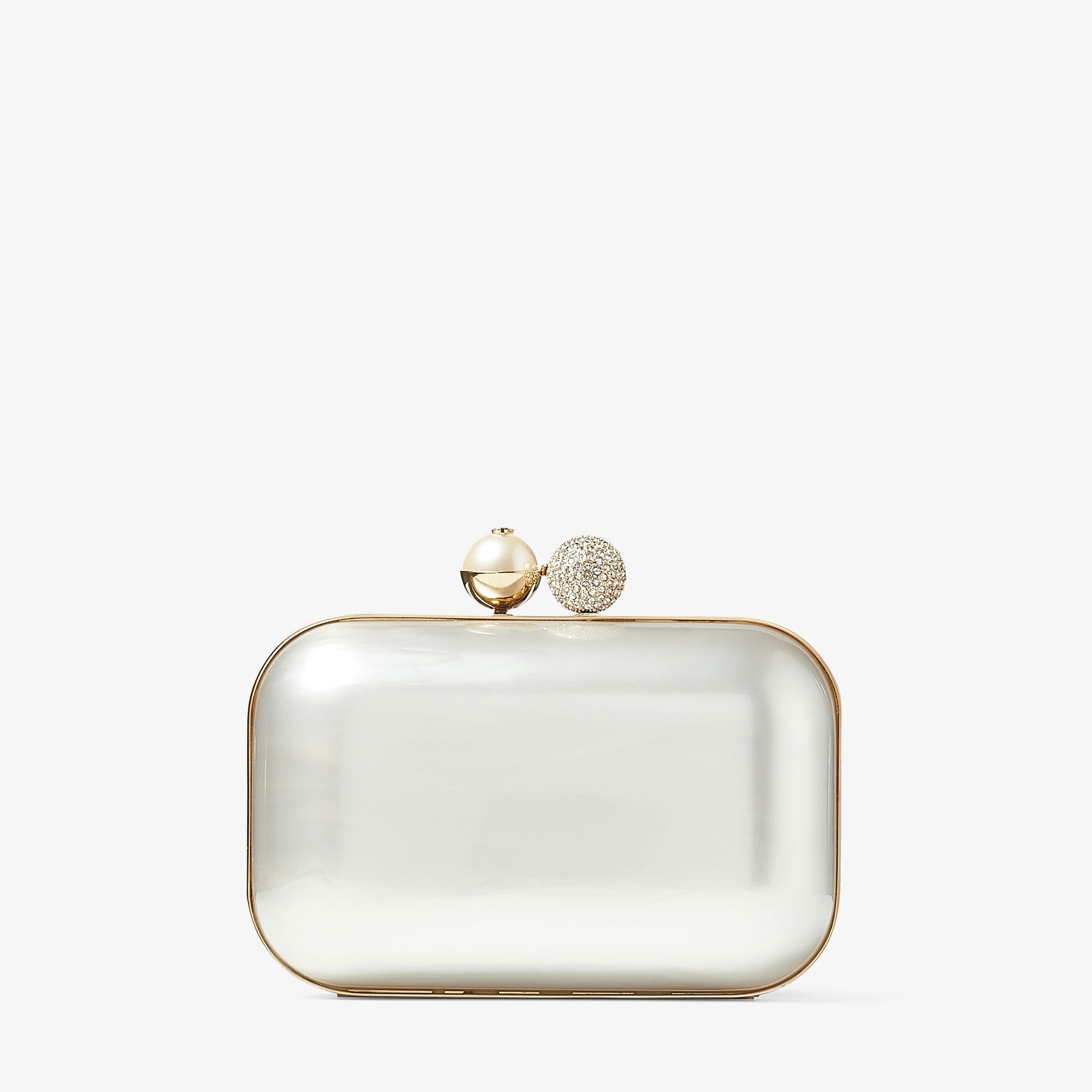 Jimmy Choo Micro Cloud pearl-embellished Clutch Bag - Farfetch