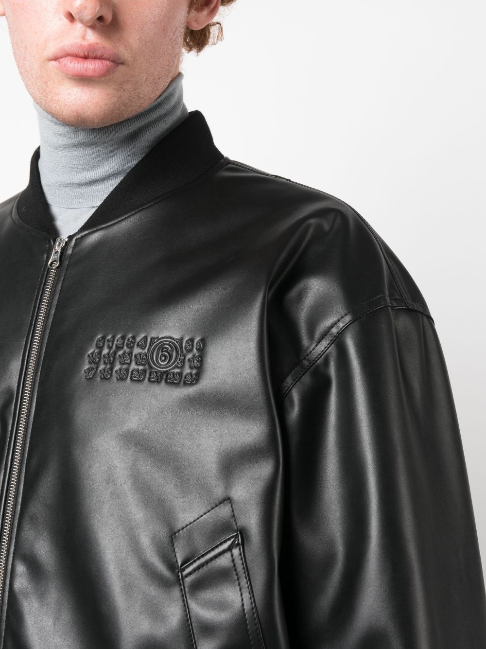 【関税&送料込】Mm6 Twist Leather Jacket i45-mm6-mm6-giubbottiebomber-
