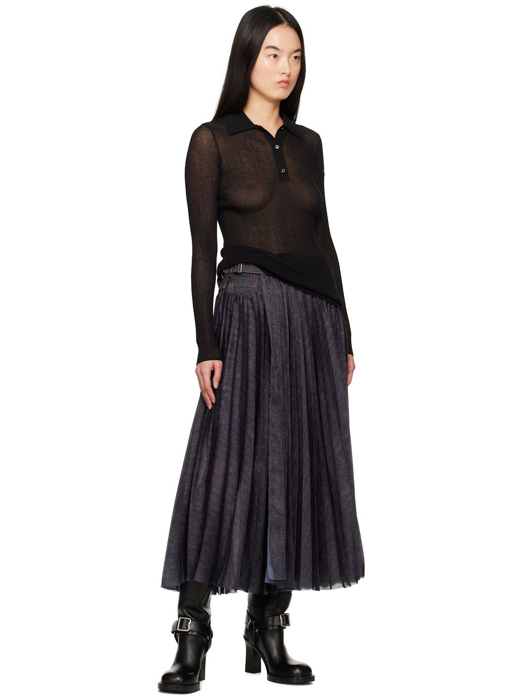 Black LS Polo - 5