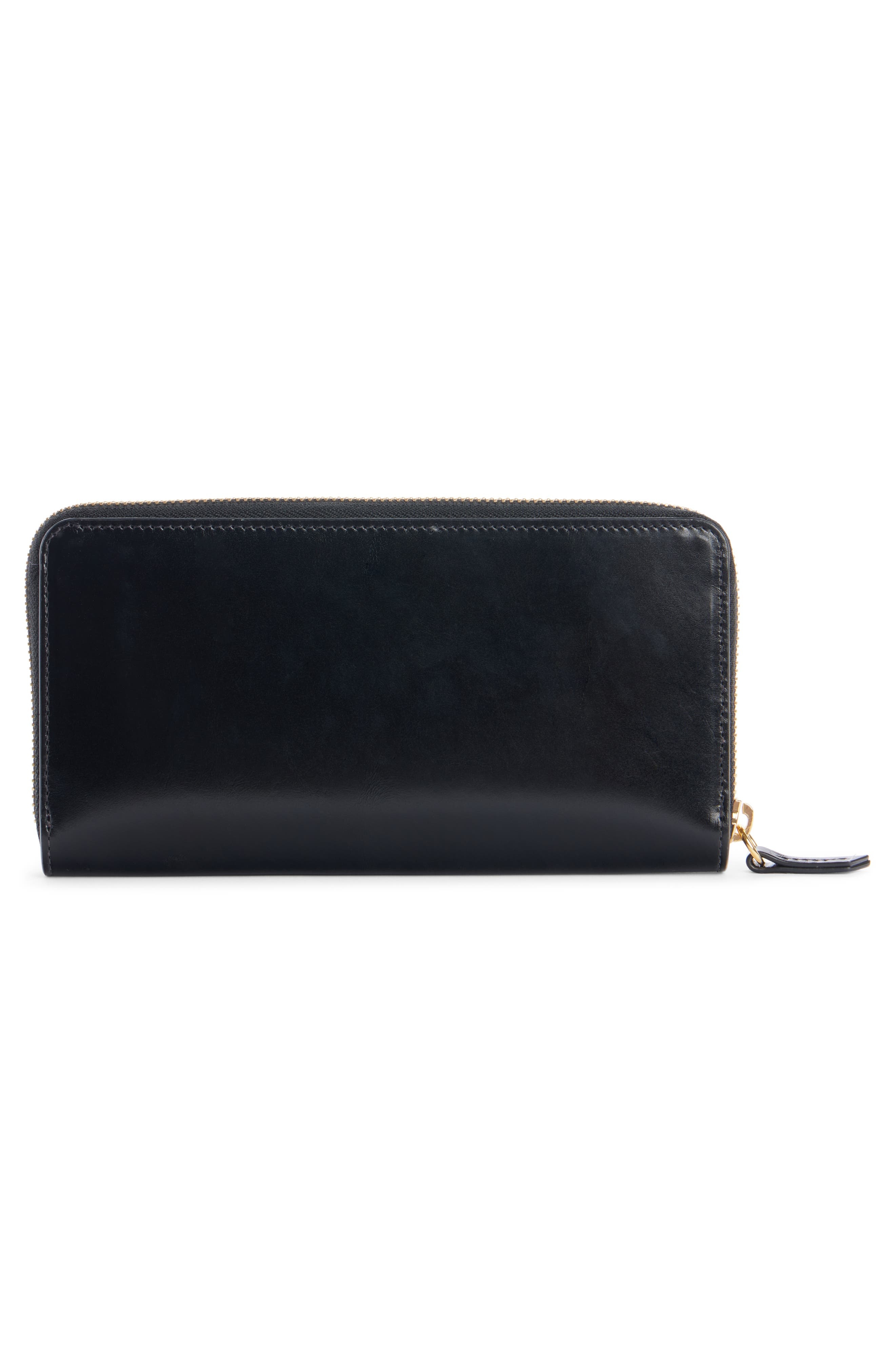 Chloé Iconic Shiny Leather Zip Long Wallet in Black at Nordstrom - 3
