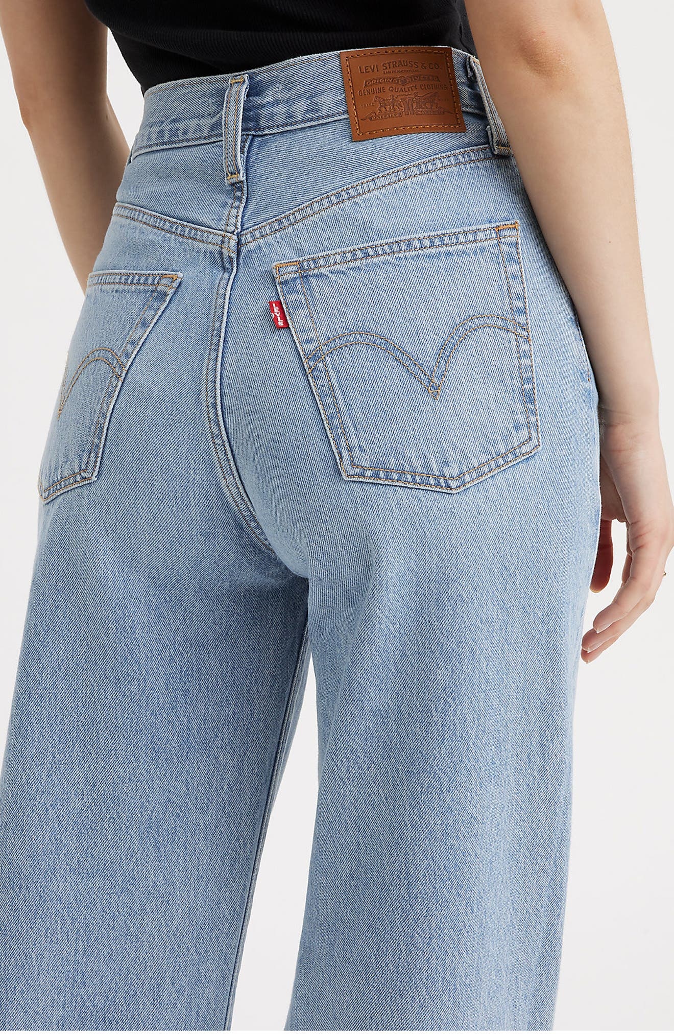Ribcage High Waist Wide Leg Jeans - 4