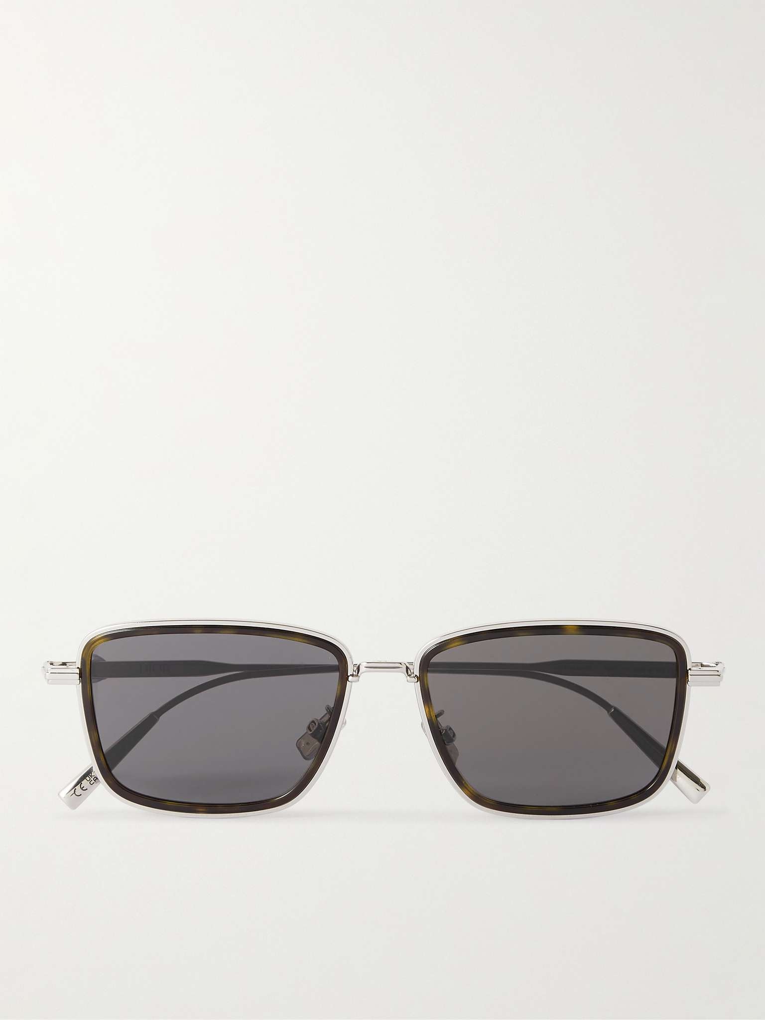 DiorBlacksuit S9U Silver-Tone and Tortoiseshell Acetate D-Frame Sunglasses - 1