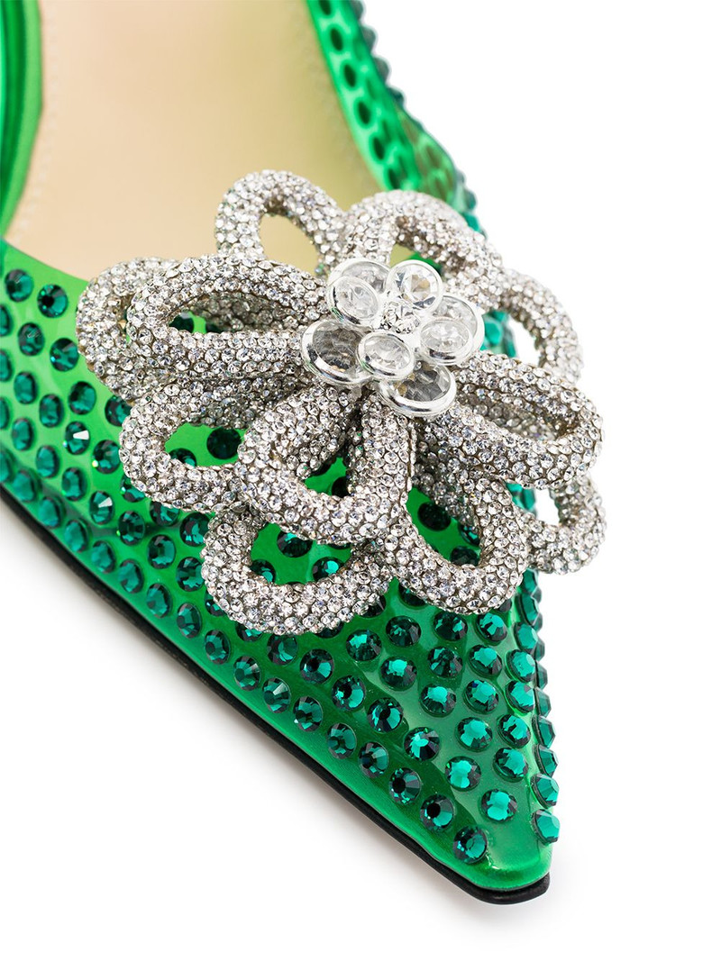 MACH & MACH Carrie crystal-embellished 85mm mules outlook