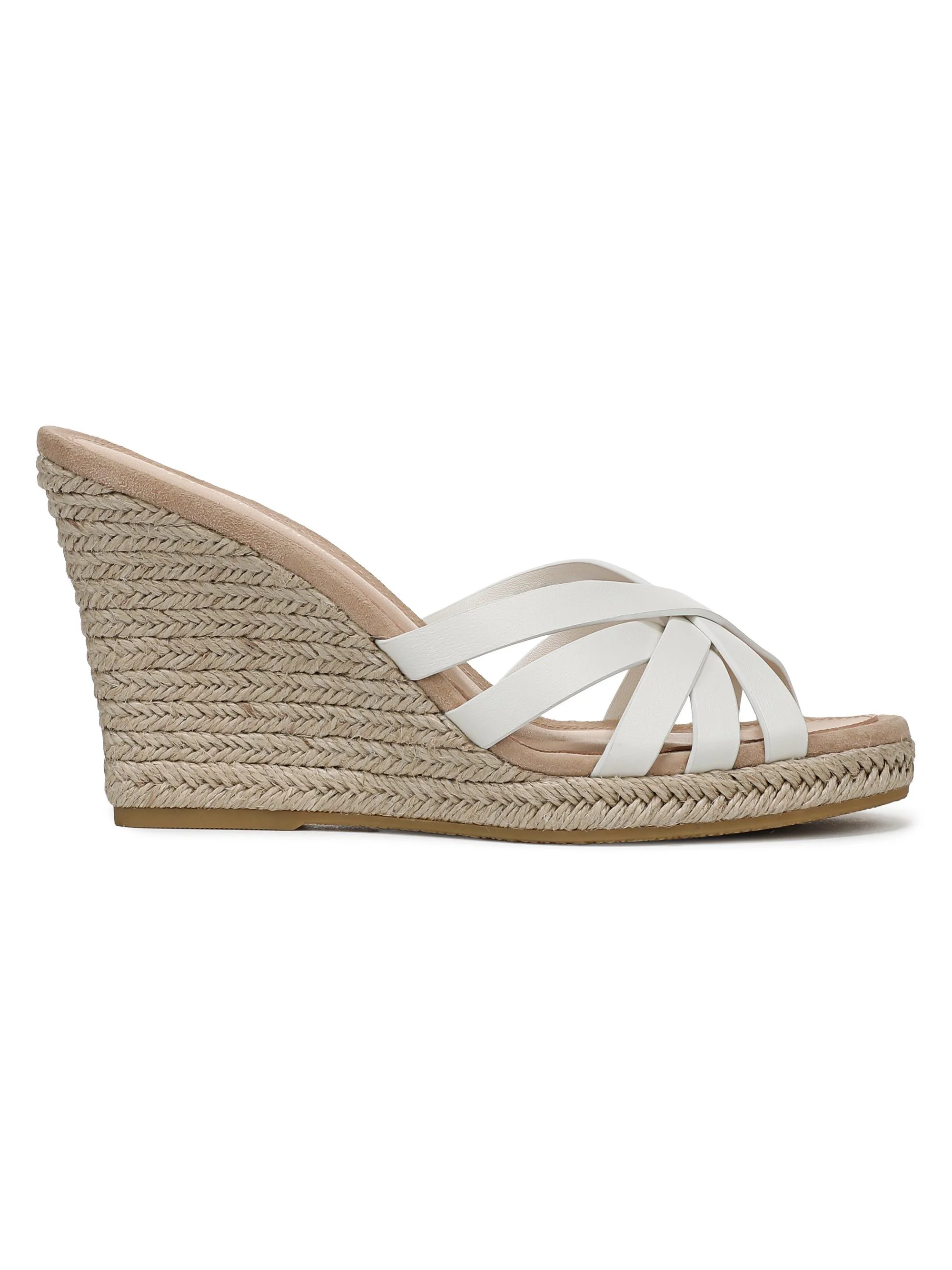Women's Phylina 90MM Leather Espadrille Wedge Mules - Coconut - 1