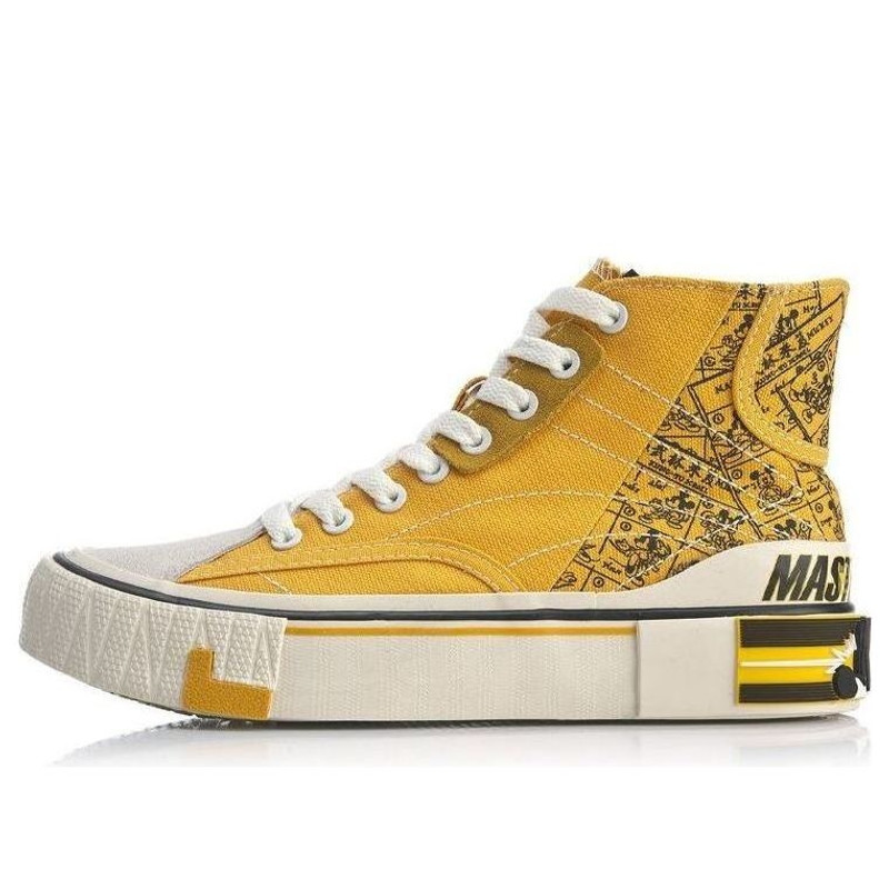 (WMNS) Li-Ning Superwave Canvas Hi 'Yellow Black' AGCQ202-3 - 1