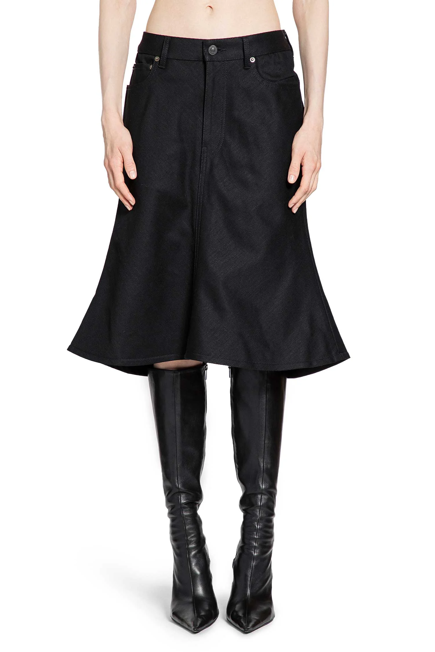 Godet Mini Skirt - 1