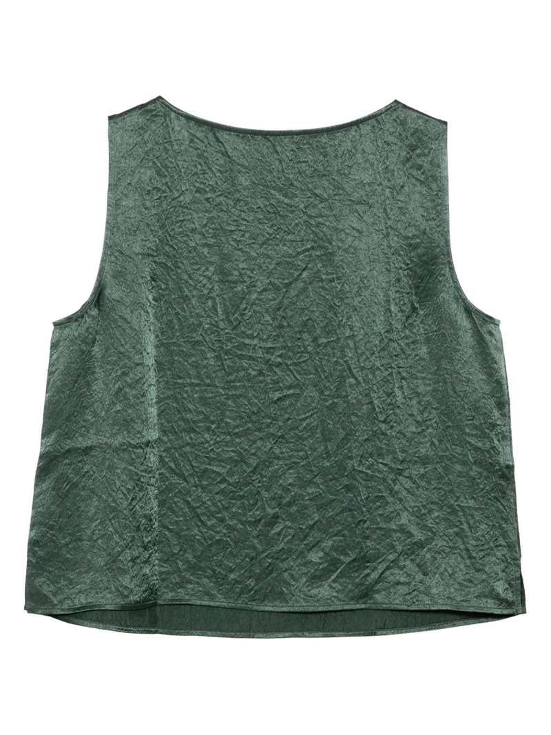 EILEEN FISHER textured satin tank top outlook
