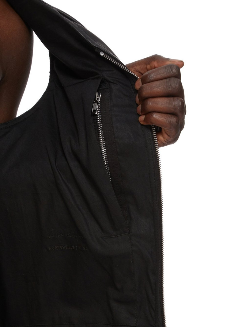 Black Porterville Utility Leather Vest 7