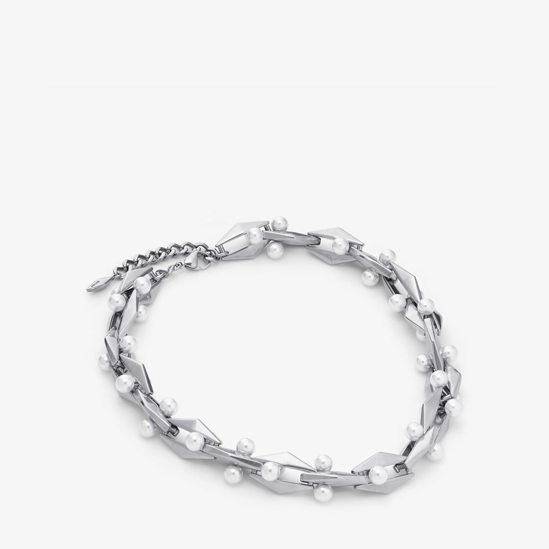 Diamond Chain Necklace
Antique Silver Finish Pearl Necklace - 3