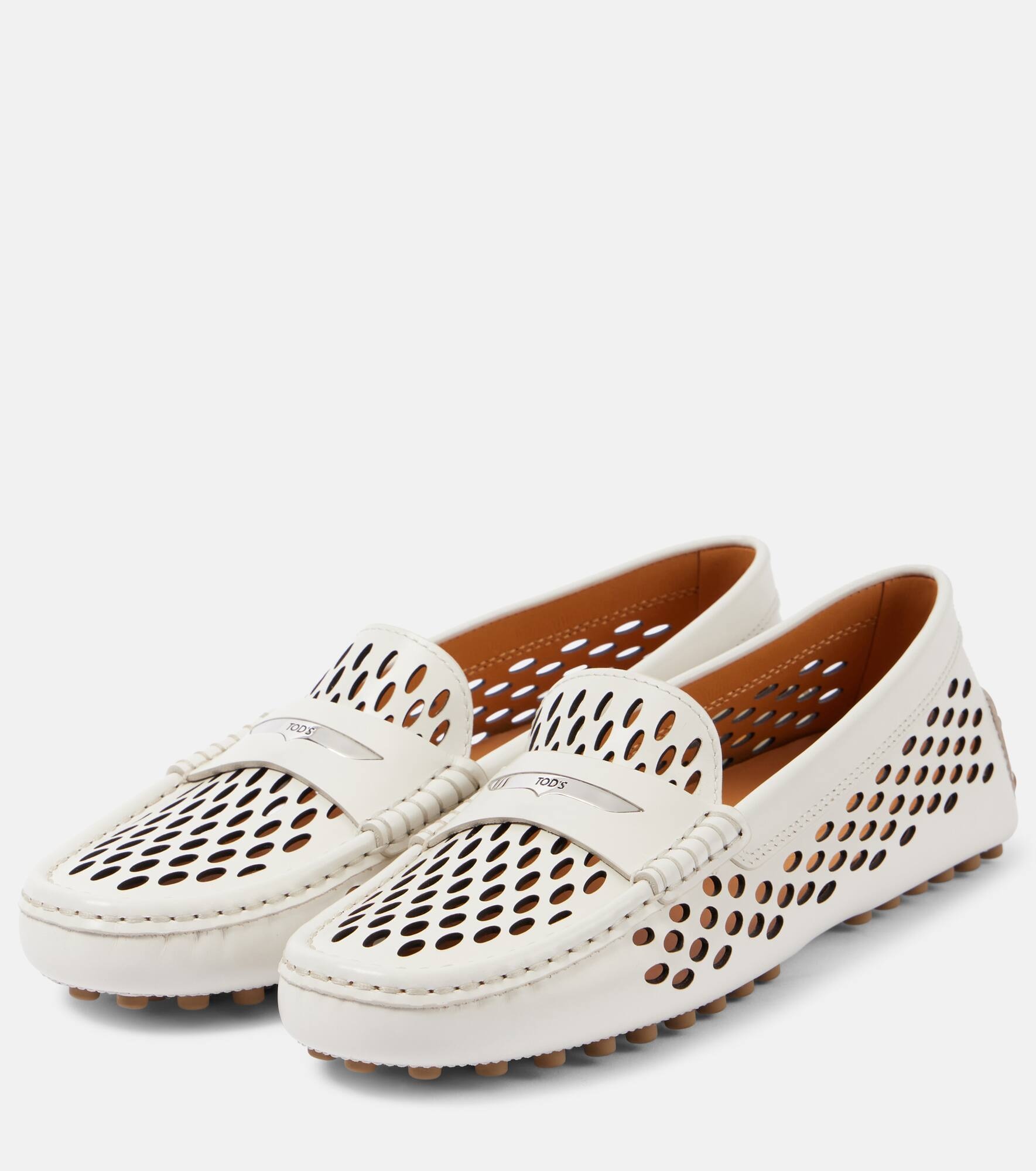 Gommino cutout leather driving shoes - 4
