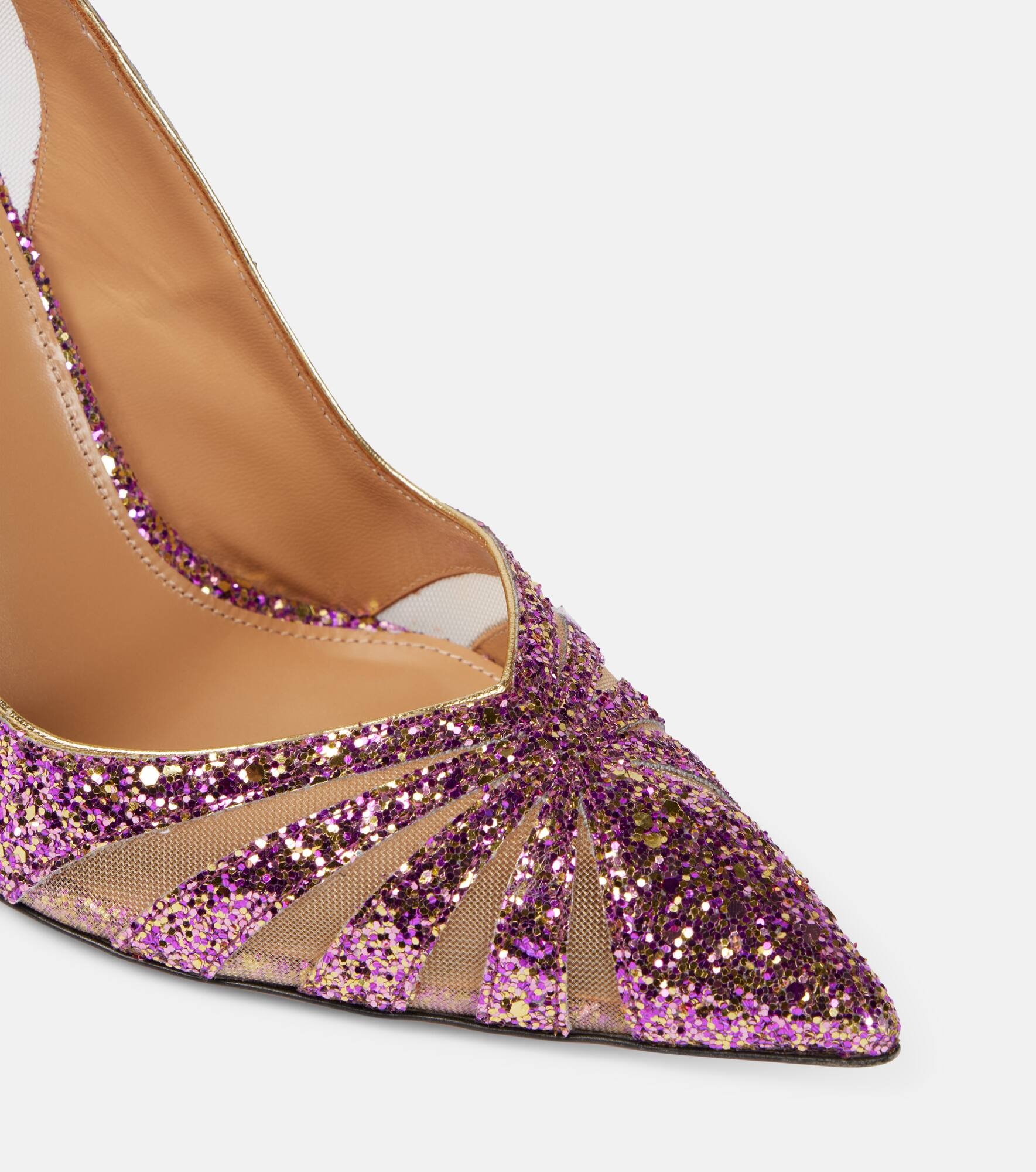 The Spy 105 glitter mesh pumps - 5