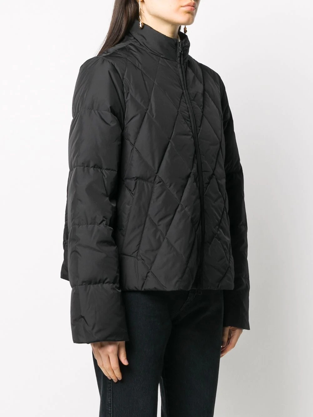 scarf-panelled puffer jacket - 3