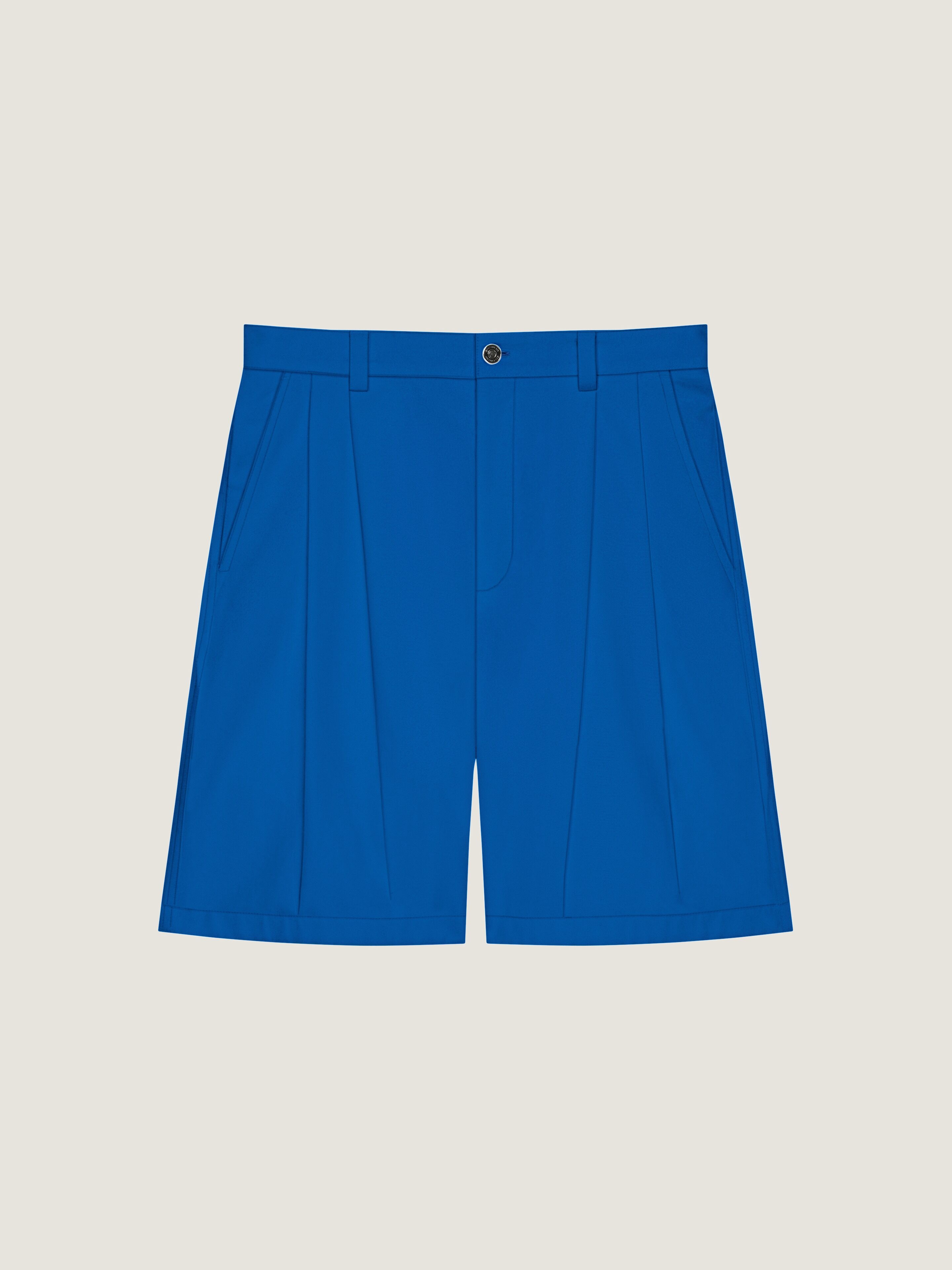 TWO-PLEAT BERMUDA SHORTS IN COTTON - 1
