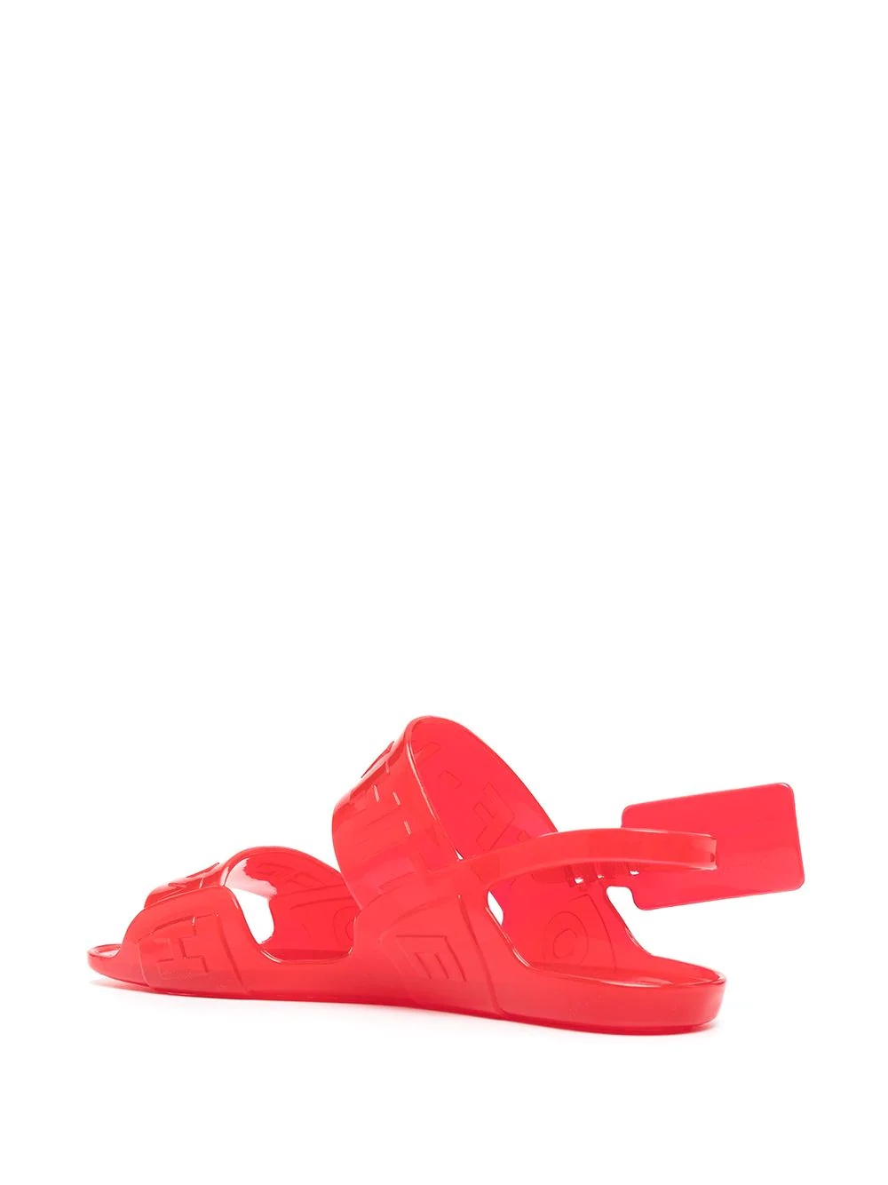 embossed logo-tape detail sandals - 3