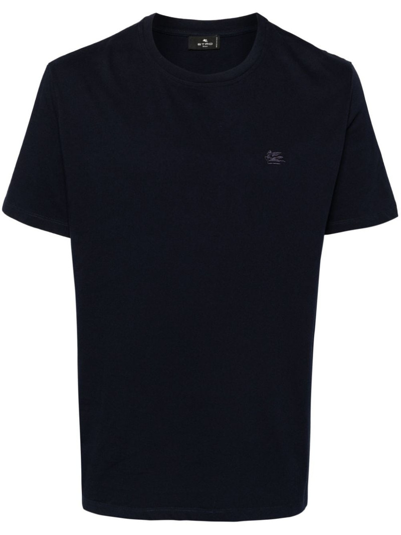 Pegaso-embroidered cotton T-shirt 1