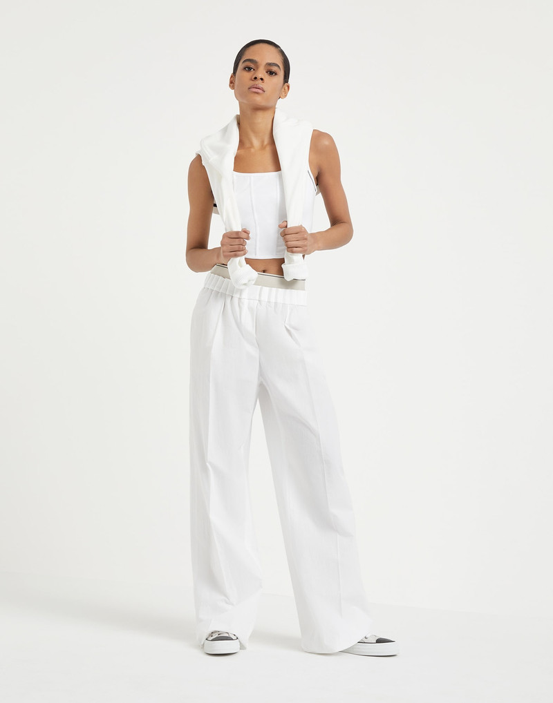 Couture interlock top with shiny contrast trims 5