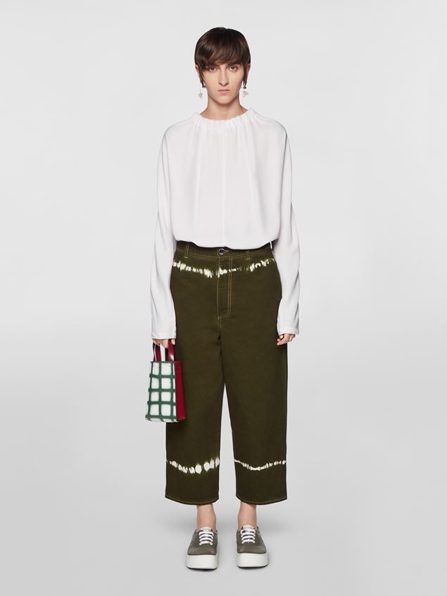 TIE-DYE BULL DENIM MASCULINE TROUSERS - 2