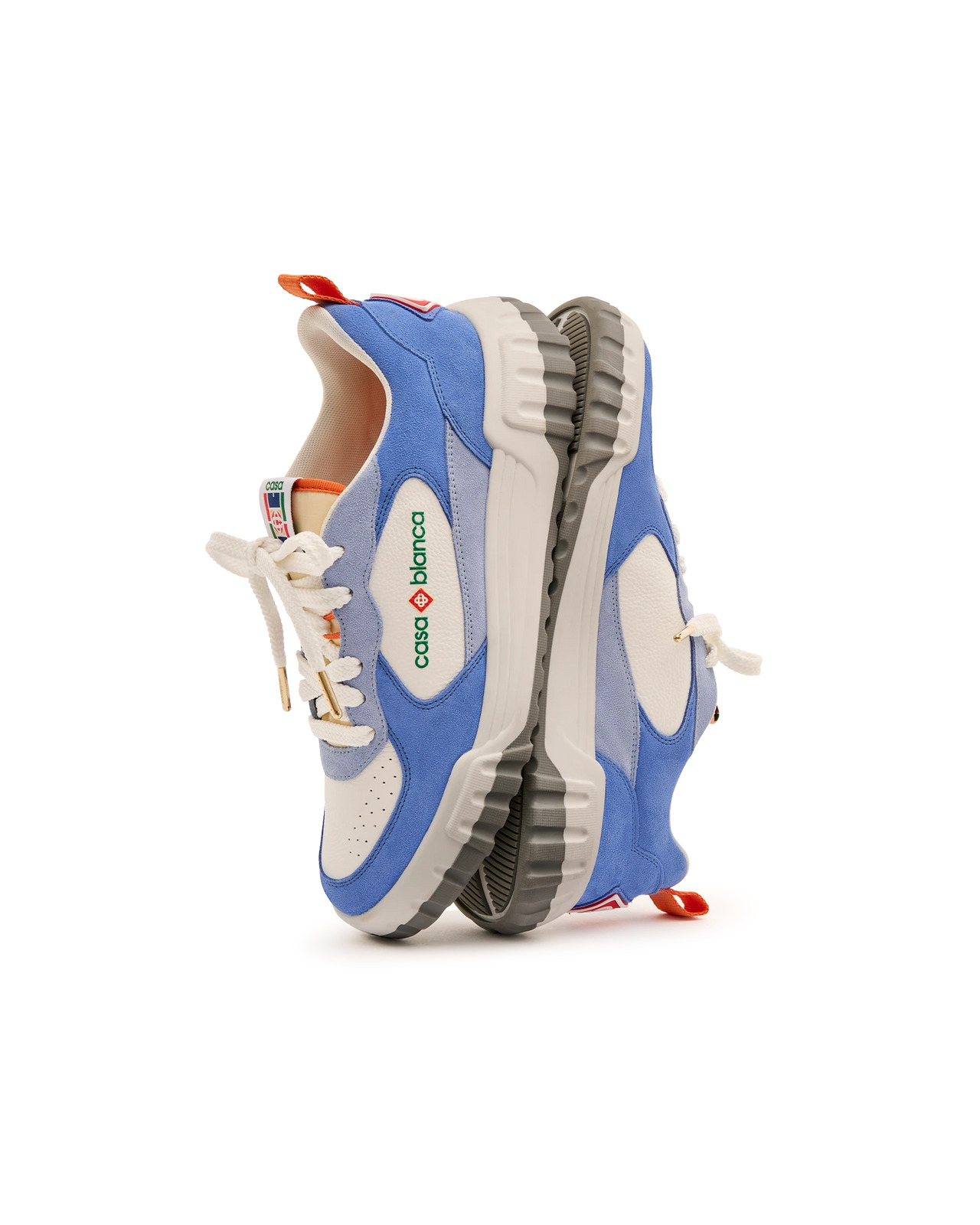 Women's White & Blue Court Sneaker - 3