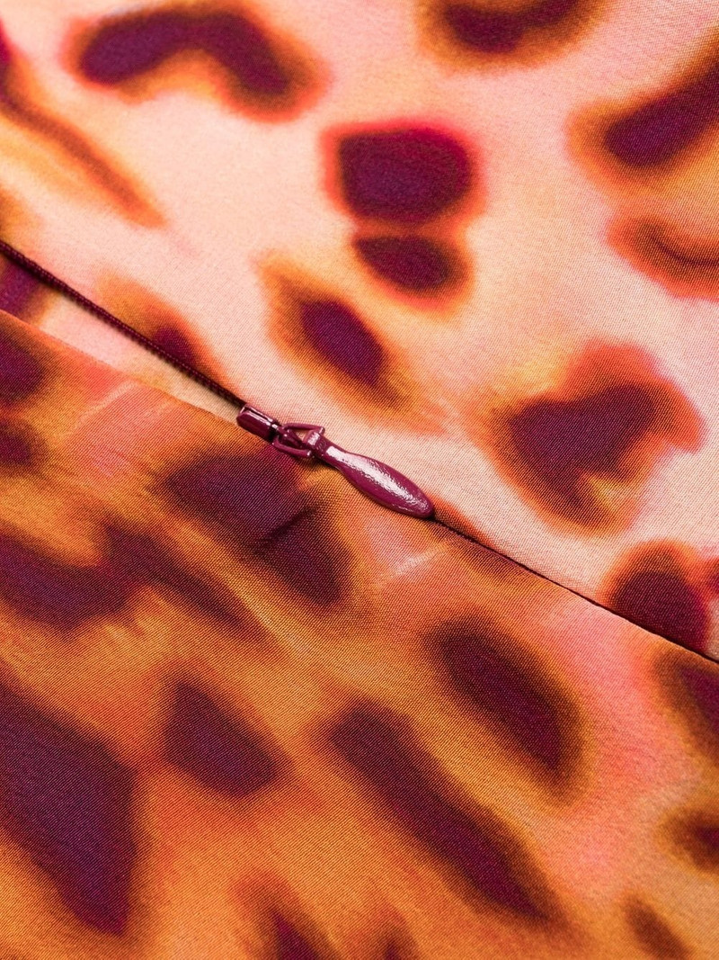 leopard-print silk flounce dress 6