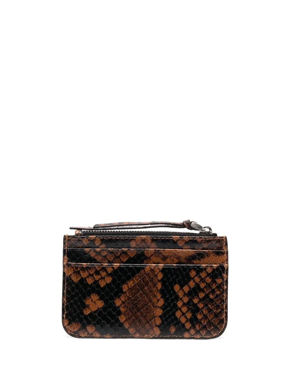 snakeskin-effect cardholder - 2