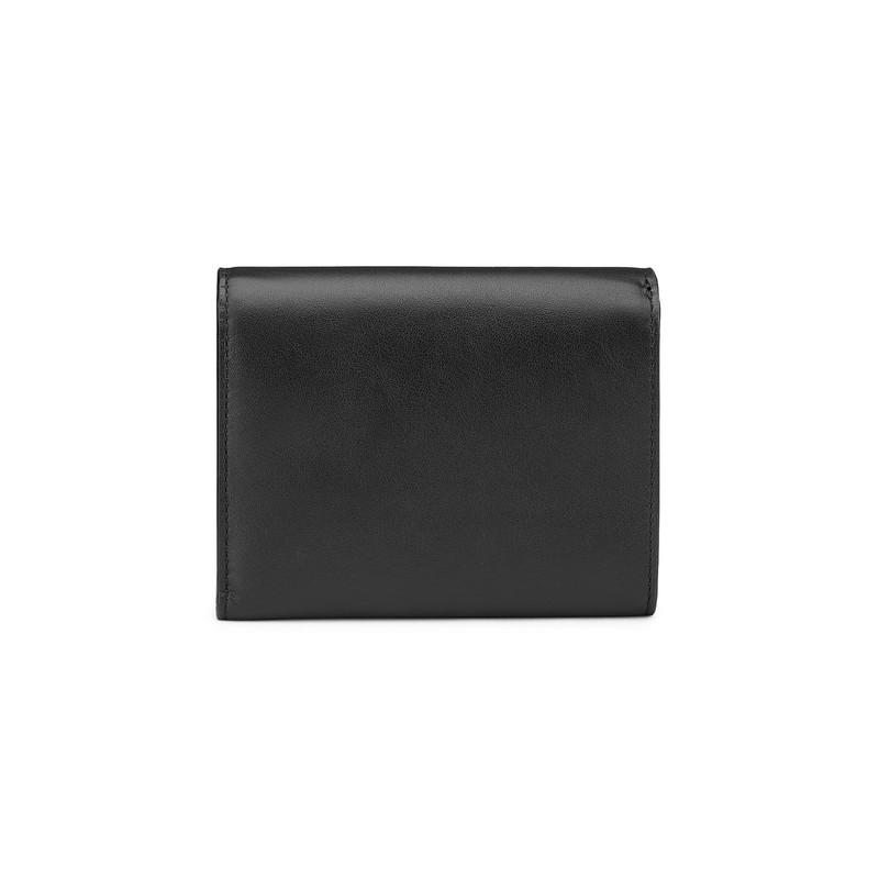 Black leather wallet with coin pocket 4