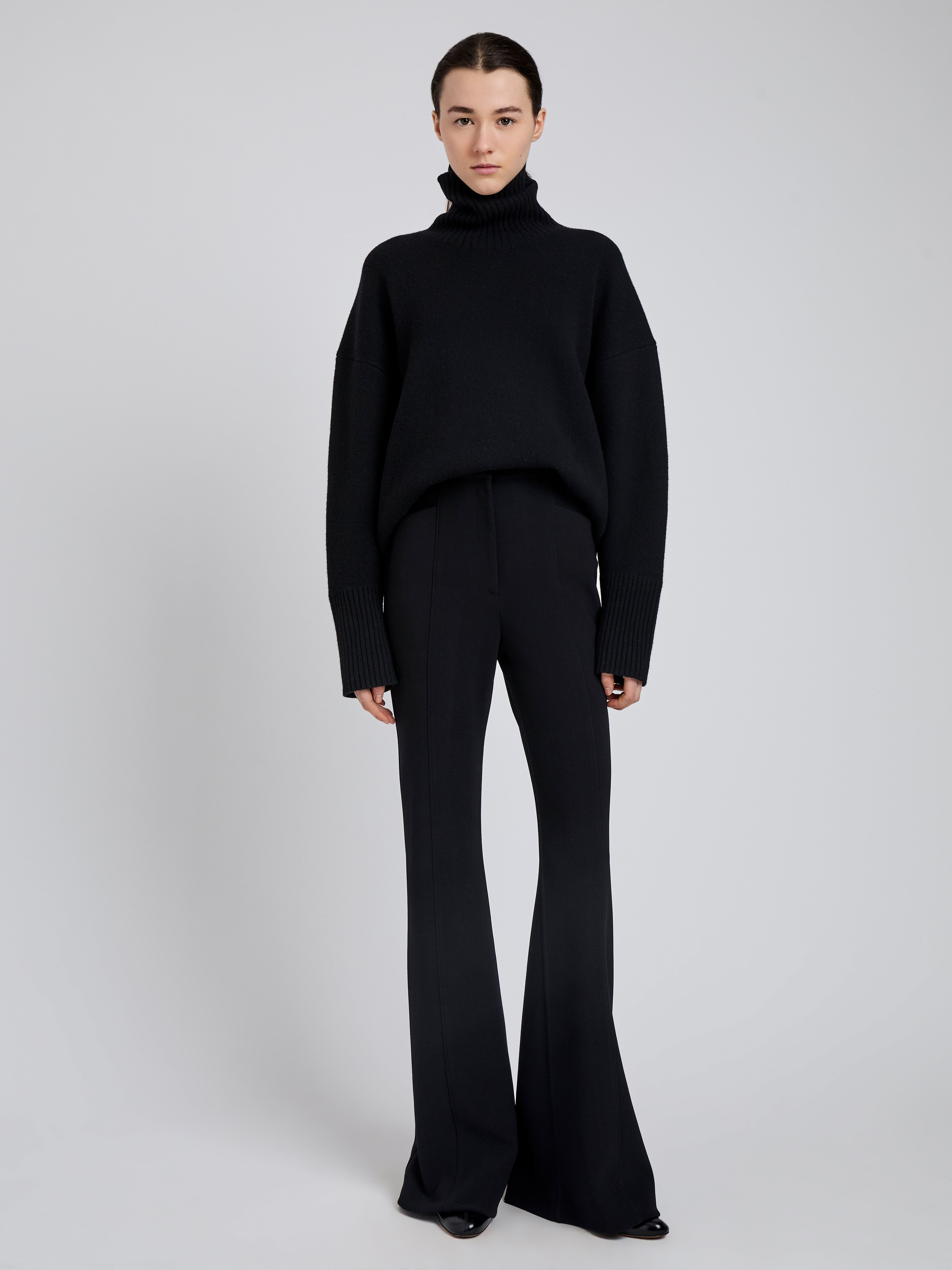 Kalea Pant in Compact Stretch Crepe - 2
