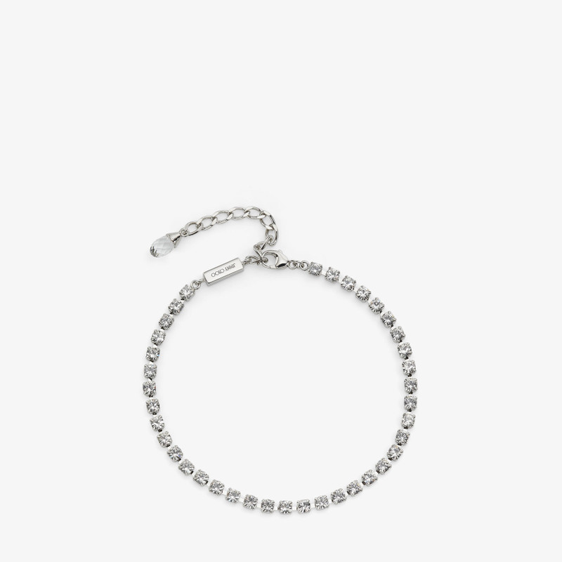 Saeda Anklet Silver-Finish Metal Anklet with Crystal 1