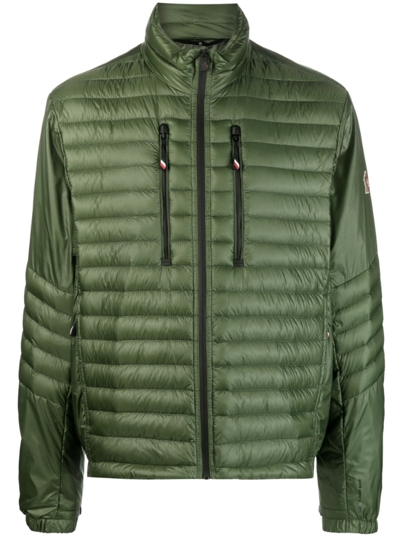 zipped-up quilted jacket - 1