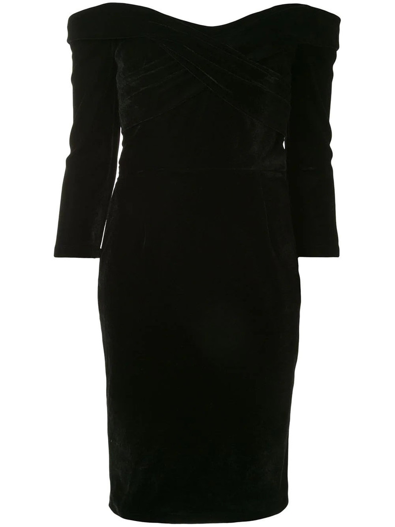 VELVET OFF THE SHOULDER COCKTAIL MINI DRESS 5